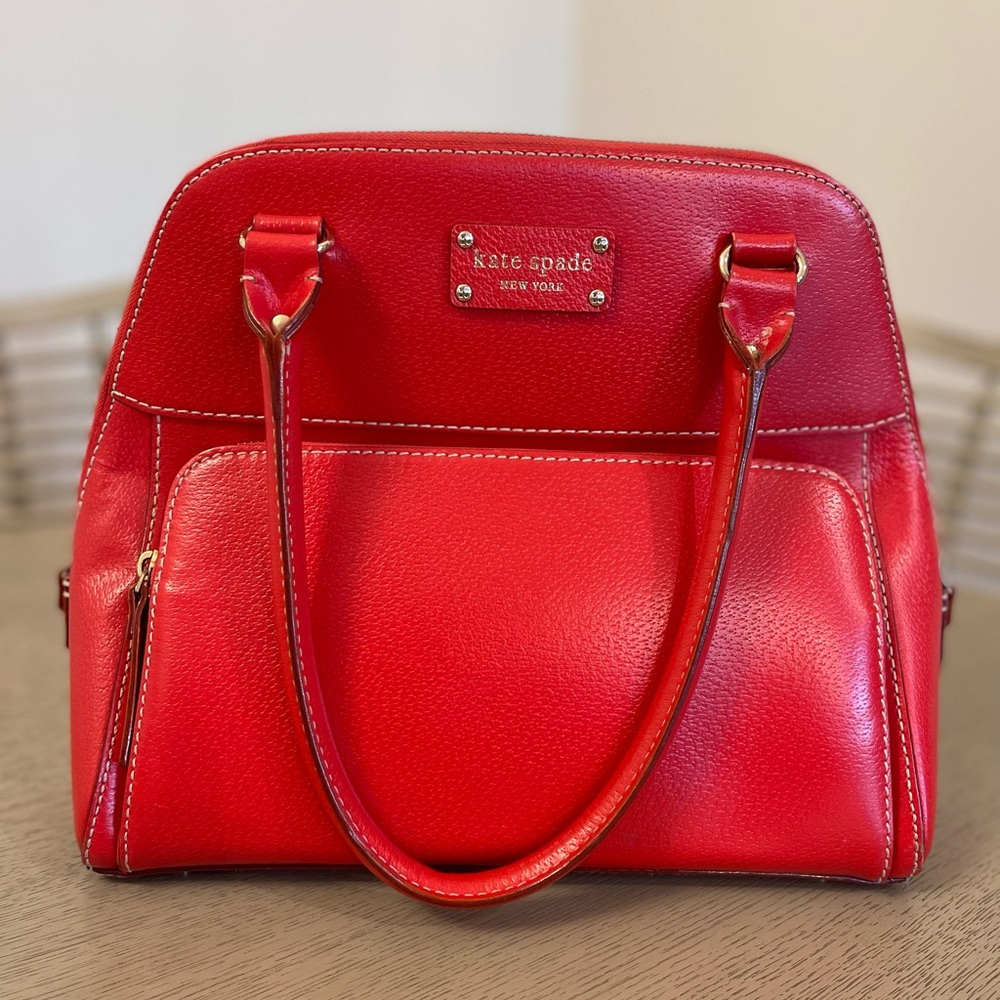 SOLD! Kate Spade Medium Red Leather Handbag